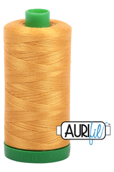Aurifil Mako 40wt 2-ply Cotton 1000 m 1094 yd. spool - 2140 Orange Mustard
